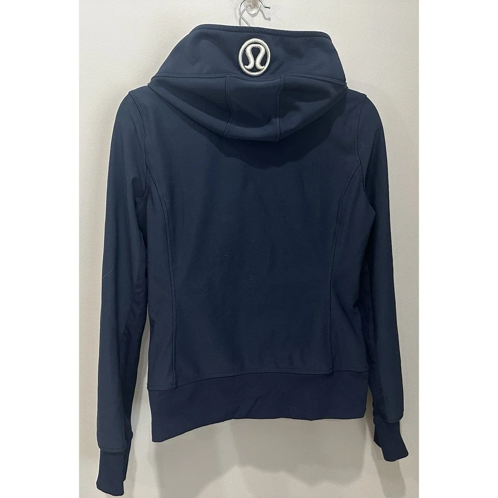 Lululemon Uba Hoodie Jacket Women's Sz 4 Small Navy With Removable Fleece Liner‎
